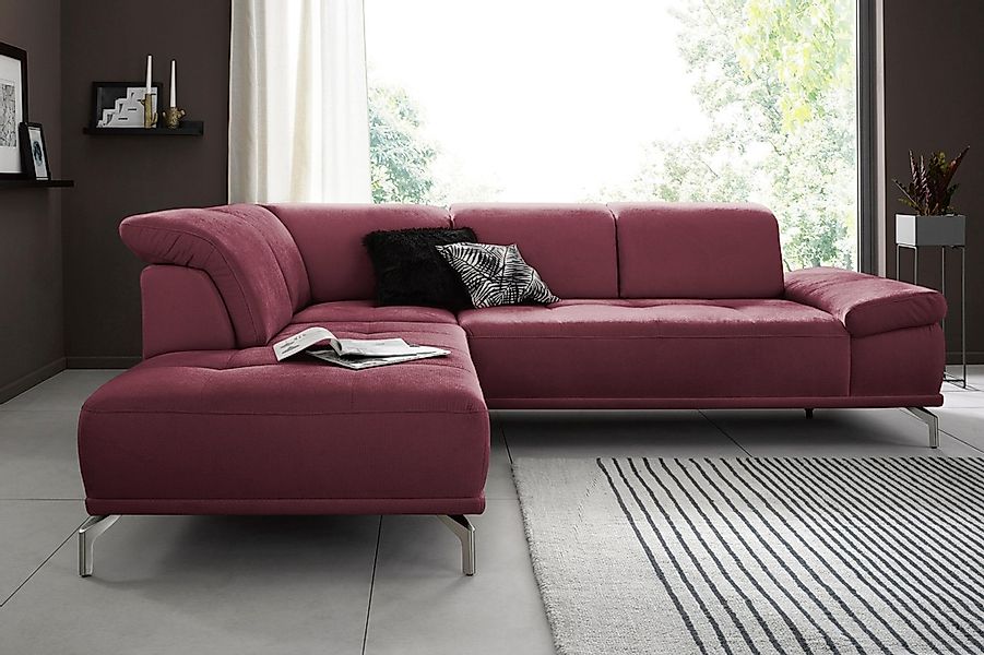 Home affaire Ecksofa "Caluna" Inkl.Sitztiefenverstellung, wahlweise mit Kop günstig online kaufen