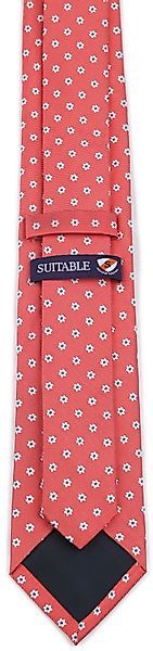 Suitable Krawatte Seide Mini Blumen Rot - günstig online kaufen