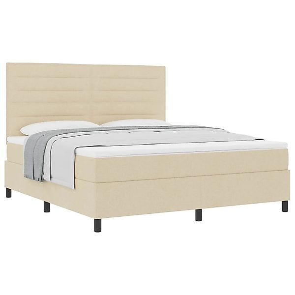 vidaXL Boxspringbett mit Matratze Creme 180 x 200 cm Stoff 3339334 günstig online kaufen