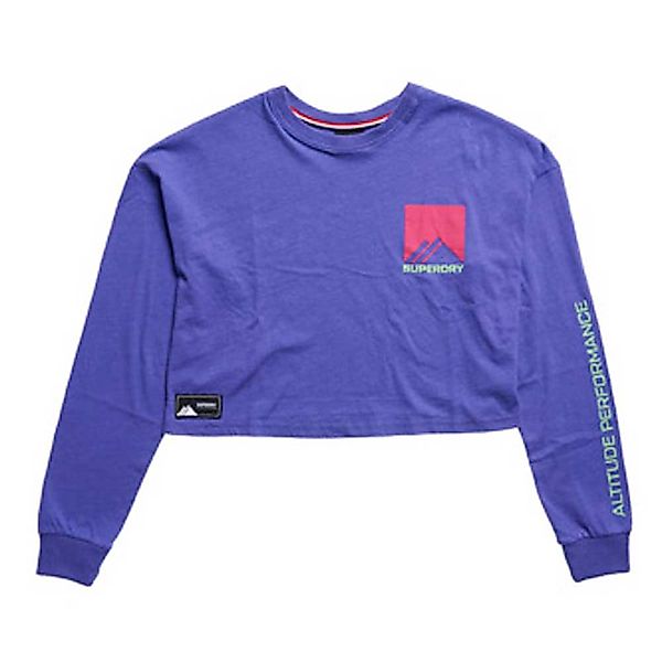 Superdry Mountain Sport Nrg Crop Langarm-t-shirt XS Purple Opulence günstig online kaufen
