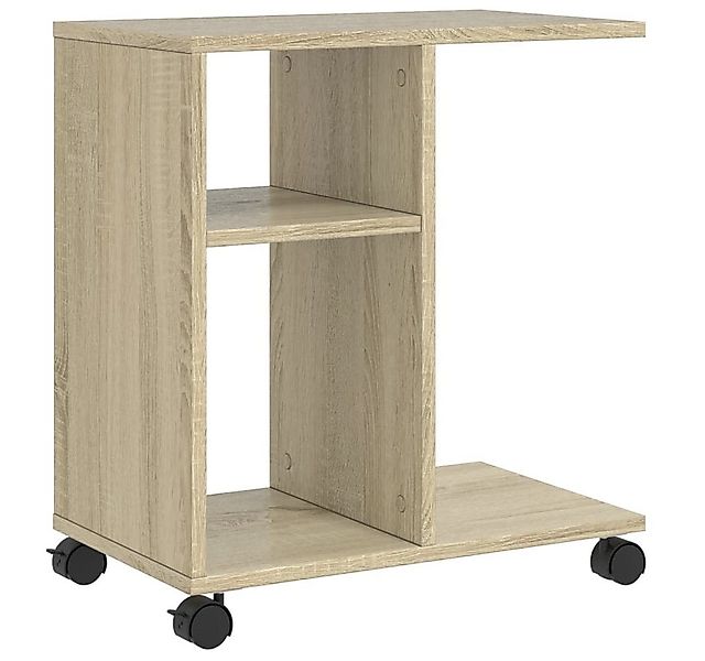 vidaXL Beistelltisch Beistelltisch mit Rollen Sonoma-Eiche 50x30x55 cm Holz günstig online kaufen