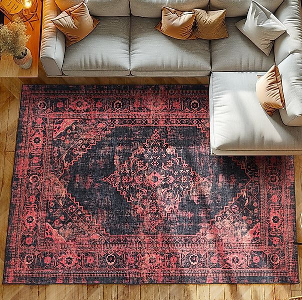 SIMPEX24 Designteppich Orientalisch Design, Läufer, Höhe: 7 mm, Waschbarer günstig online kaufen