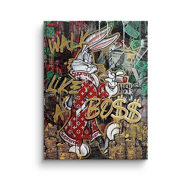 DOTCOMCANVAS® Leinwandbild, Leinwandbild limitiert Pop Art WALK LIK€ A BO$$ günstig online kaufen