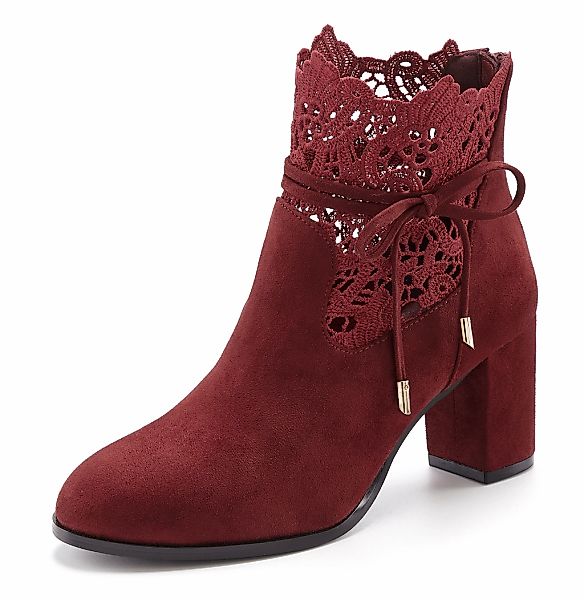 LASCANA High-Heel-Stiefelette, mit modischer Spitze und bequemen Blockabsat günstig online kaufen