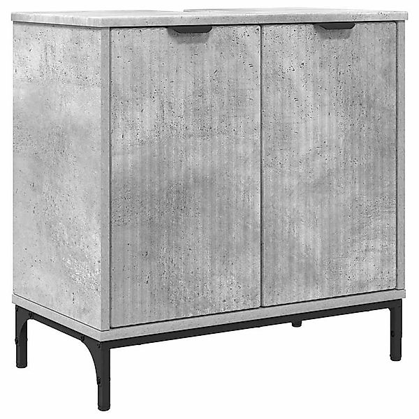 vidaXL Badezimmerspiegelschrank Badezimmer Waschbecken Schrank Betongrau günstig online kaufen