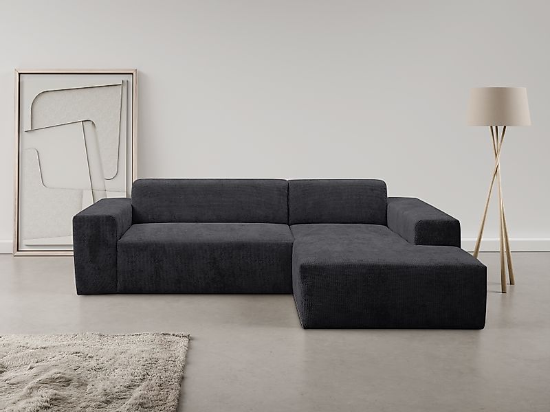 WERK2 Ecksofa »Zeus-L modern und zeitlos, Breite 253cm, bequemes Sofa«, Cur günstig online kaufen