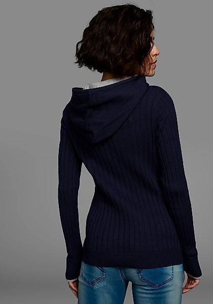 KangaROOS Strickpullover mit kontrastfarbener Kapuzeninnenseite und günstig online kaufen