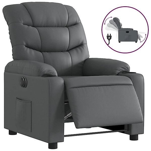 vidaXL Relaxsessel Elektrisch Grau Kunstleder 3206588 günstig online kaufen