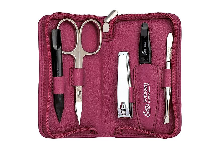 ERBE Maniküre-Etui Lederetui mit Zippverschluss, 5 tlg., bestückt mit Solin günstig online kaufen