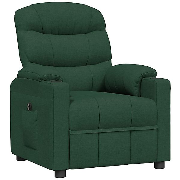 vidaXL Sessel Relaxsessel Elektrisch Dunkelgrün Stoff günstig online kaufen