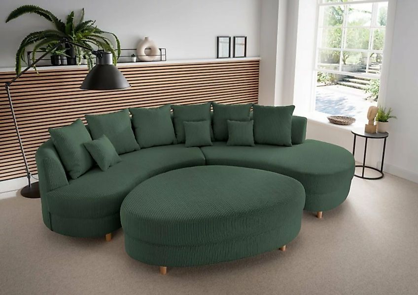 Myhomelando Big-Sofa Lisboa, mit XXL-Hocker, frei im Raum stellbar, inklusi günstig online kaufen