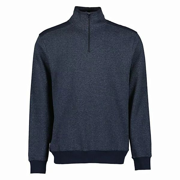 Blue Seven Langarmshirt Herren Sweatshirt mit Reißverschluss-Stehkragen und günstig online kaufen