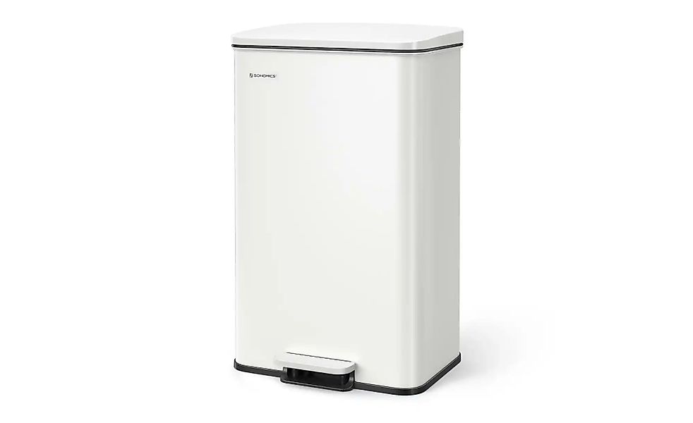 Mülleimer   ¦ weiß ¦ Metall ¦ Maße (cm): B: 34,8 H: 55,7 Küchenzubehör & He günstig online kaufen