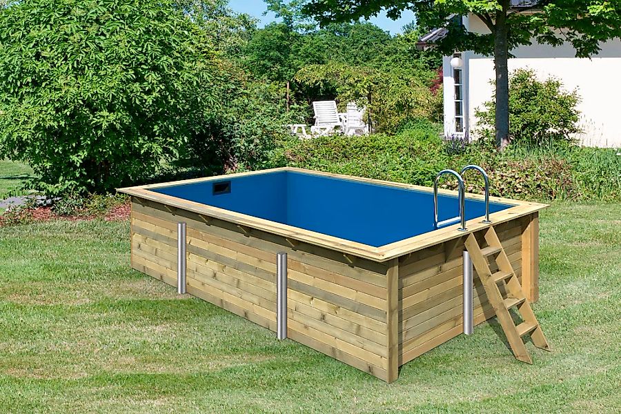 Karibu Rechteckpool "Malta BxLxH: 530x353x124cm" 44 mm starke kesseldruckim günstig online kaufen