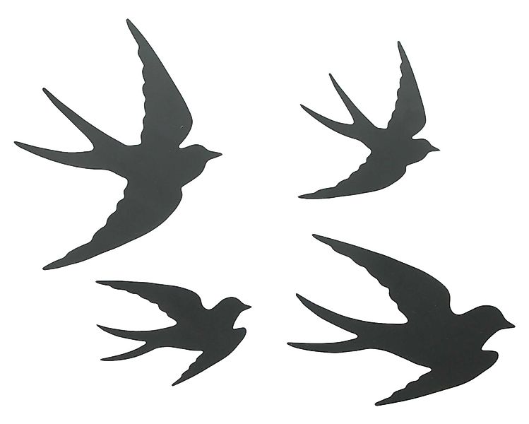 Dekoleidenschaft Wanddekoobjekt "Vögel" Wanddeko aus Metall, günstig online kaufen