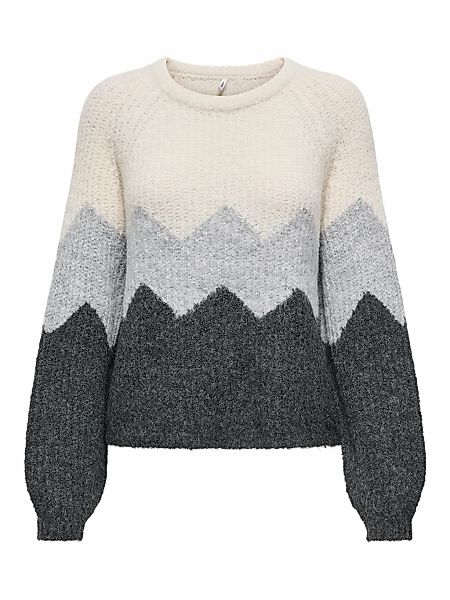 ONLY Strickpullover "ONLMAE LIFE LS ZIGZAG O-NECK KNT" günstig online kaufen