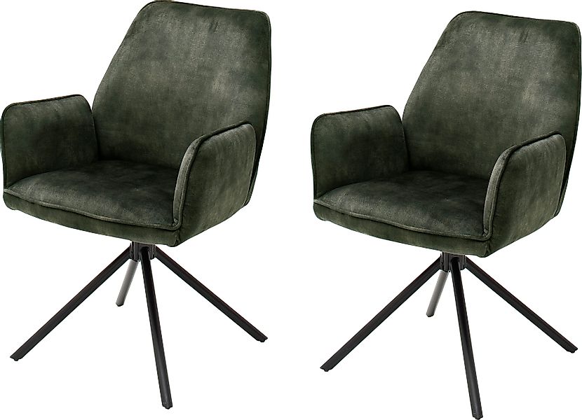 MCA furniture Esszimmerstuhl »Ottawa mit Armlehne« (Set) 2 Stk.Vintage Velo günstig online kaufen