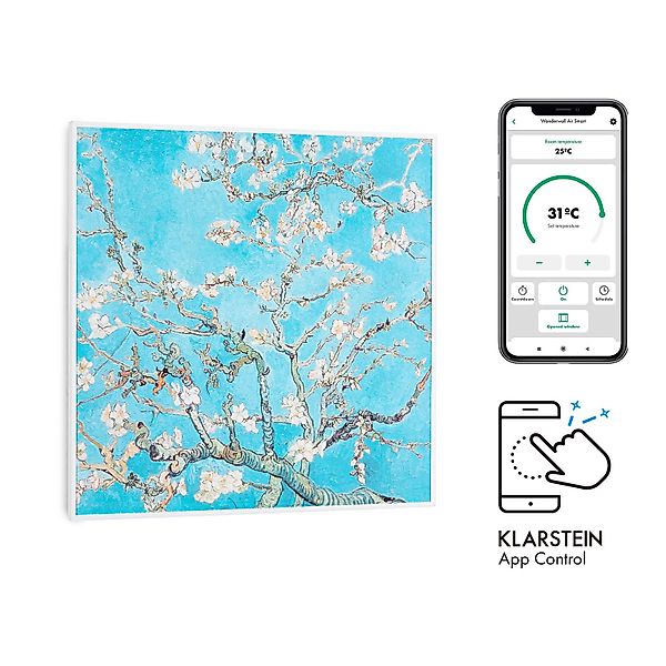 Klarstein Wonderwall Air Art Smart Infrarotheizung 60x60 cm 350 W Wandinsta günstig online kaufen