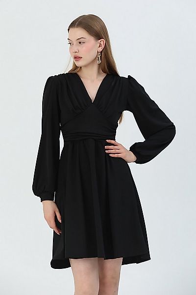 WOMAN VISION Minikleid Damen V-Ausschnitt, Langarm, Elegantes Minikleid günstig online kaufen