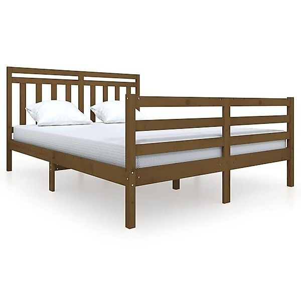 vidaXL Bett Massivholzbett Honigbraun 150x200 cm günstig online kaufen