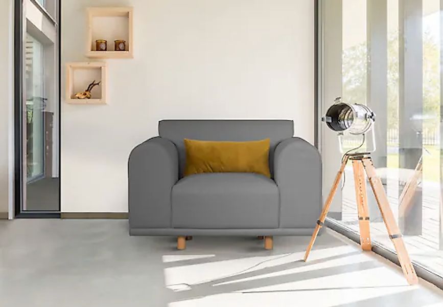 andas Loveseat »Maroon Sessel«, in skandinavischem Design, mit losem Kissen günstig online kaufen