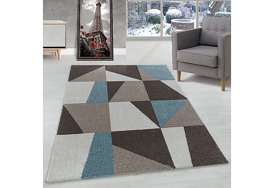 Carpettex Frisé-Teppich Ombre Design, Läufer, Höhe: 10 mm, Kurzflor Teppich günstig online kaufen