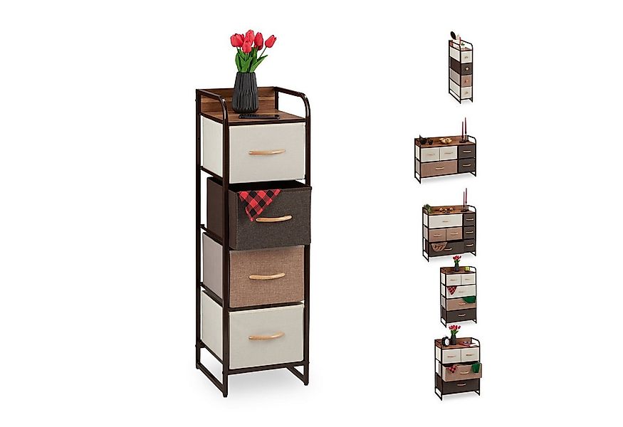 relaxdays Beistellschrank Schubladenschrank vers. Designs F günstig online kaufen