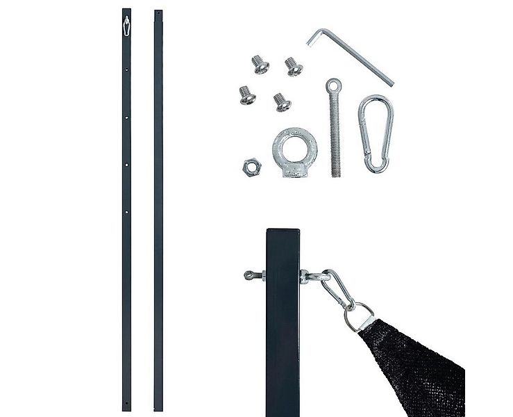 ESTEXO Sichtschutzbefestigung Sonnensegelpfosten Sonnensegelmast Pfosten Ko günstig online kaufen