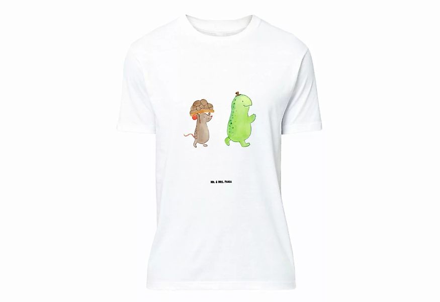 Mr. & Mrs. Panda T-Shirt Schildkröte & Maus - Weiß - Geschenk, Freunde, Hil günstig online kaufen