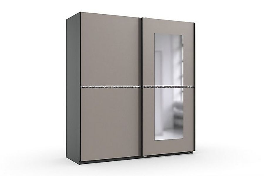 freiraum Schwebetürenschrank Dundee in GRAPHIT + SAHARAGRAU / STRASS / SPIE günstig online kaufen