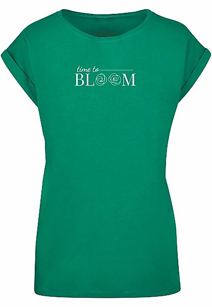 Merchcode T-Shirt "Merchcode Damen Ladies Time to bloom - Extended Shoulder günstig online kaufen
