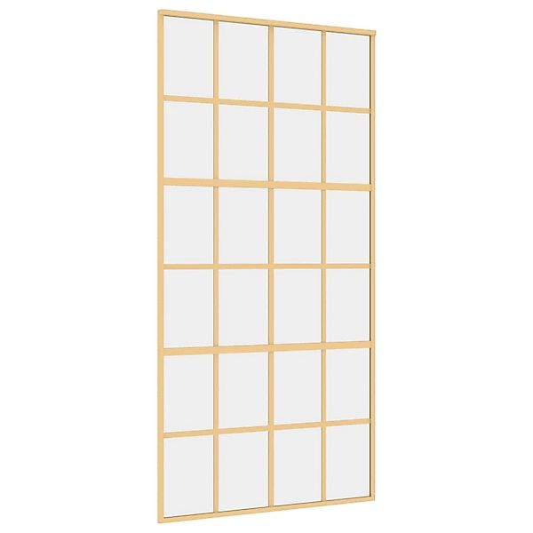 vidaXL Schiebetür Golden 102,5x205 cm ESG-Klarglas und Aluminium 155174 günstig online kaufen