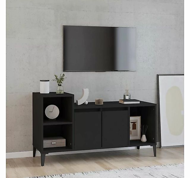 furnicato TV-Schrank Schwarz 100x35x55 cm Holzwerkstoff günstig online kaufen