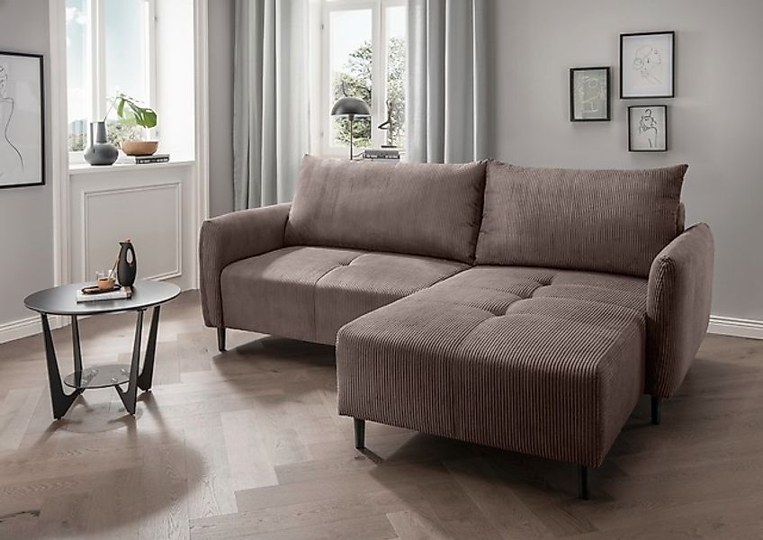 INOSIGN Ecksofa »Mara, L-Form, aktueller Cord Bezug und tolle Farben, schma günstig online kaufen