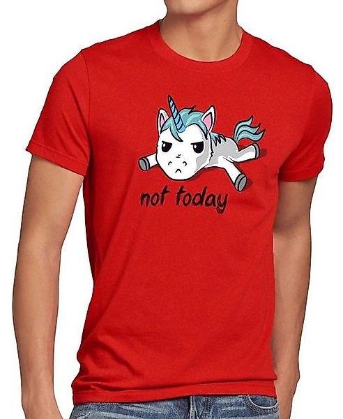 style3 T-Shirt Not today Unicorn Einhorn fun spruch nicht heute faul funshi günstig online kaufen