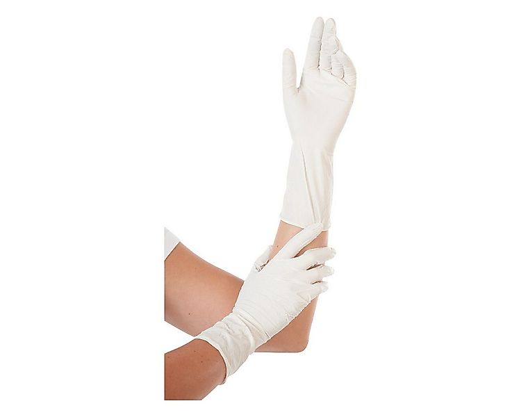 Franz Mensch Nitril-Handschuhe Hygostar "Safe Long, Weiß, 100 Stück extra l günstig online kaufen