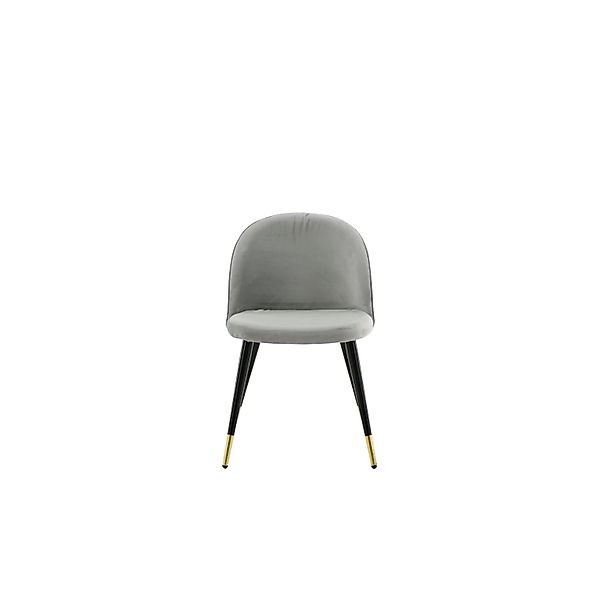 ebuy24 Velvet Esszimmerstuhl Velour Hellgrau günstig online kaufen