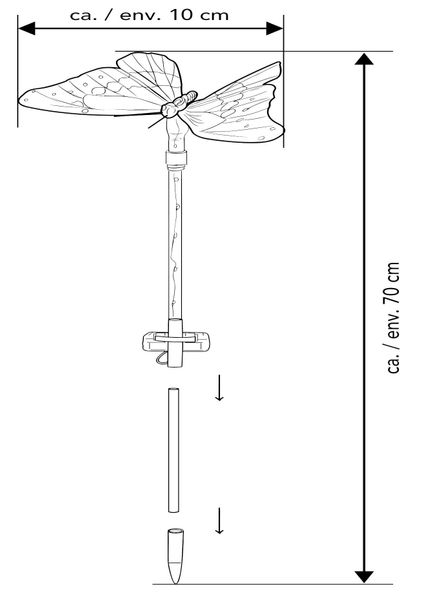 Northpoint Gartenstecker LED Solar Gartenstäbe Außenbereich günstig online kaufen