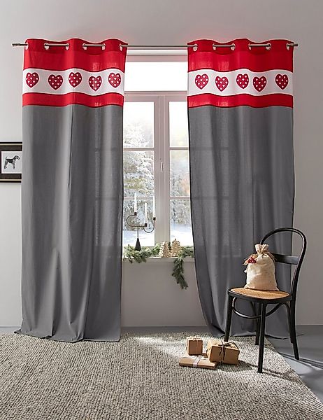 Home affaire Gardine Holly (1 St), Ösen, blickdicht günstig online kaufen