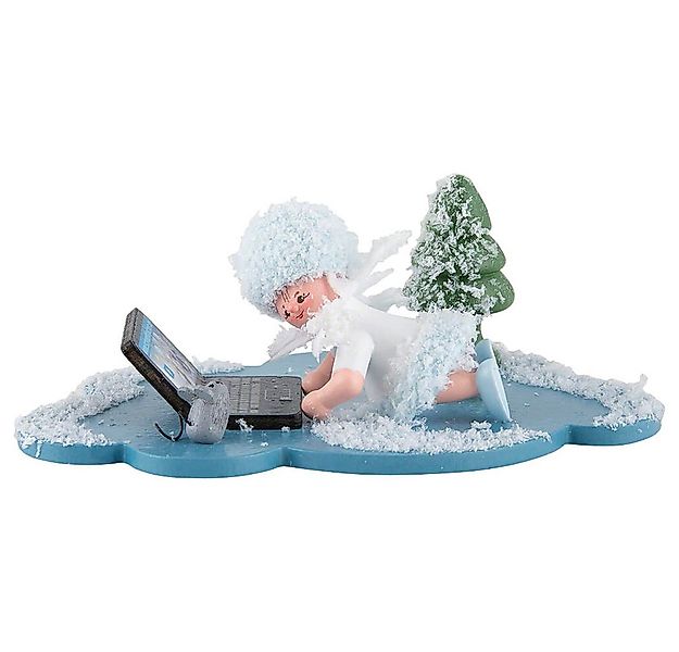 Kuhnert Dekofigur Schneeflöckchen mit Laptop (5cm) von Drechslerei Kuhnert günstig online kaufen