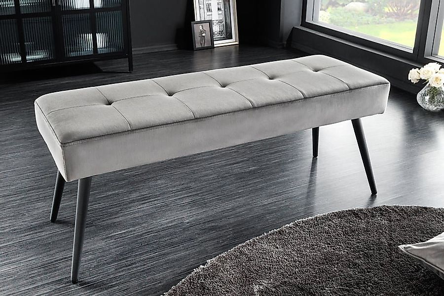 riess-ambiente Sitzbank BOUTIQUE 100cm dunkelgrau / schwarz (Einzelartikel, günstig online kaufen