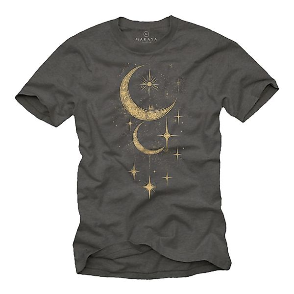 MAKAYA Kurzarmshirt Herren Sonne Mond Sterne günstig online kaufen