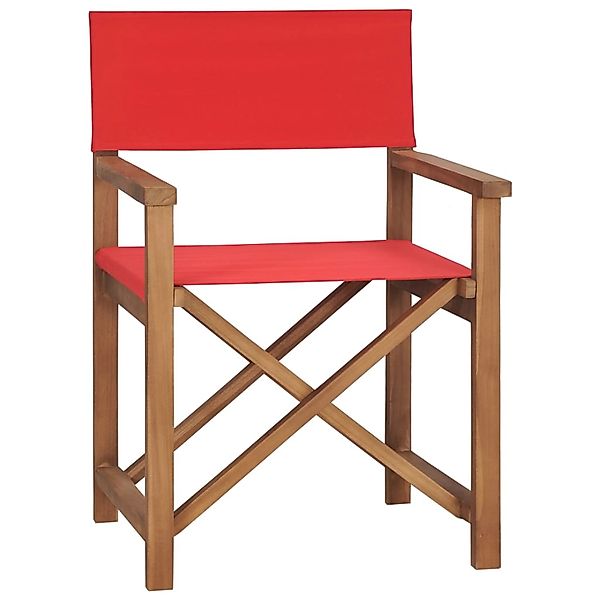 vidaXL Regiestuhl Massivholz Teak Rot günstig online kaufen