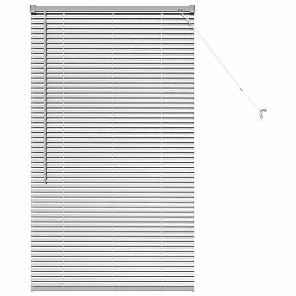 vidaXL Fensterjalousie mit Vorhängen Silber Aluminium 42005891 günstig online kaufen