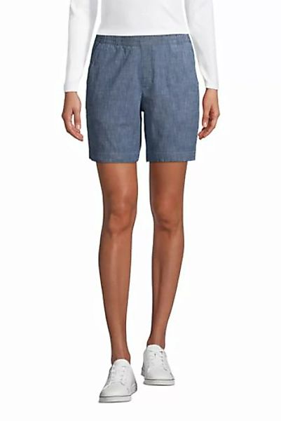 Chino-Shorts mit Dehnbund CHAMBRAY, 18 cm, Damen, Größe: XS Normal, Blau, B günstig online kaufen