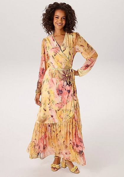 Aniston CASUAL Wickelkleid mit großflächigen Batikblüten bedruckt - NEUE KO günstig online kaufen