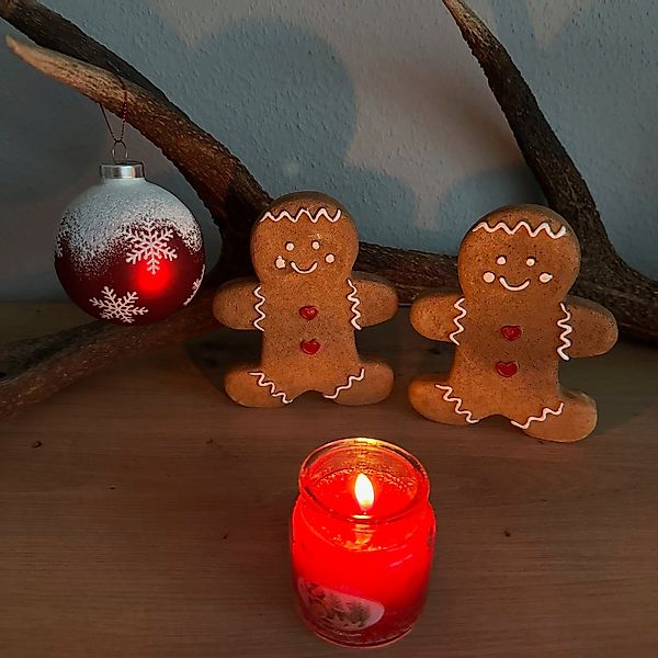 Online-Fuchs Weihnachtsfigur 2er Set Lebkuchenfigur Mini, günstig online kaufen