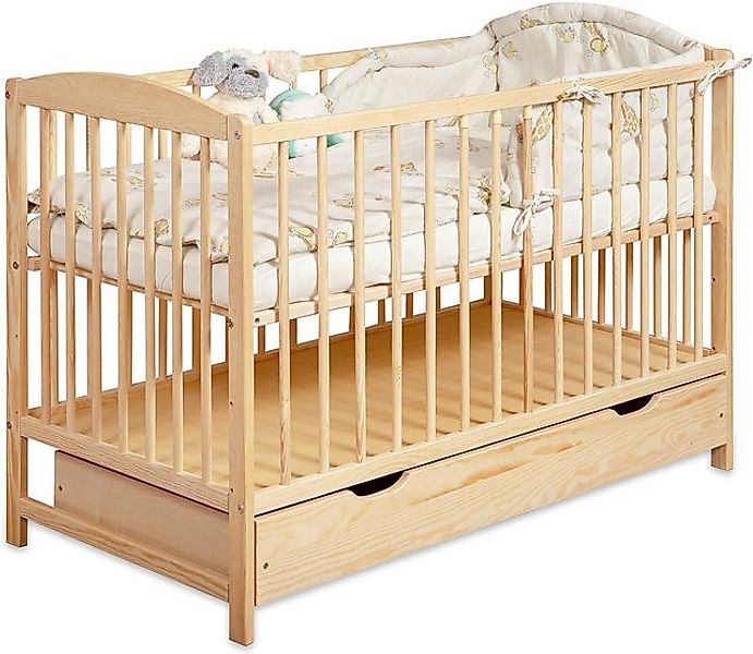 Moltico Babybett Kinderbett Babybett 60x120 cm - Gitterbett, Lattenrost, Ei günstig online kaufen