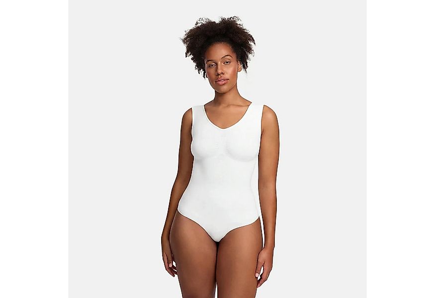 Creamy Fabrics Miederbody Tank Bodysuit Sculpting Shapewear mit String-Weiß günstig online kaufen