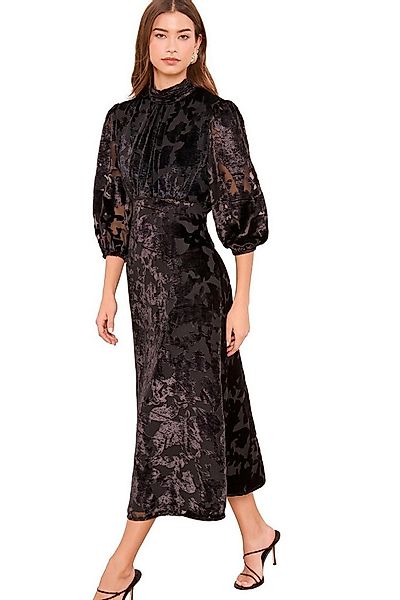 LIPSY Midikleid Lipsy Midikleid aus Samt mit Puffärmeln, Regular (1-tlg) günstig online kaufen
